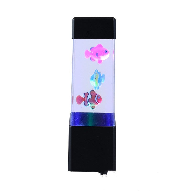 Small Led Desktop Square Simulation Jellyfish Lamp