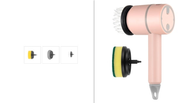 Electric Cleaning Brush Dishwashing Automatic Wireless USB Rechargeable
