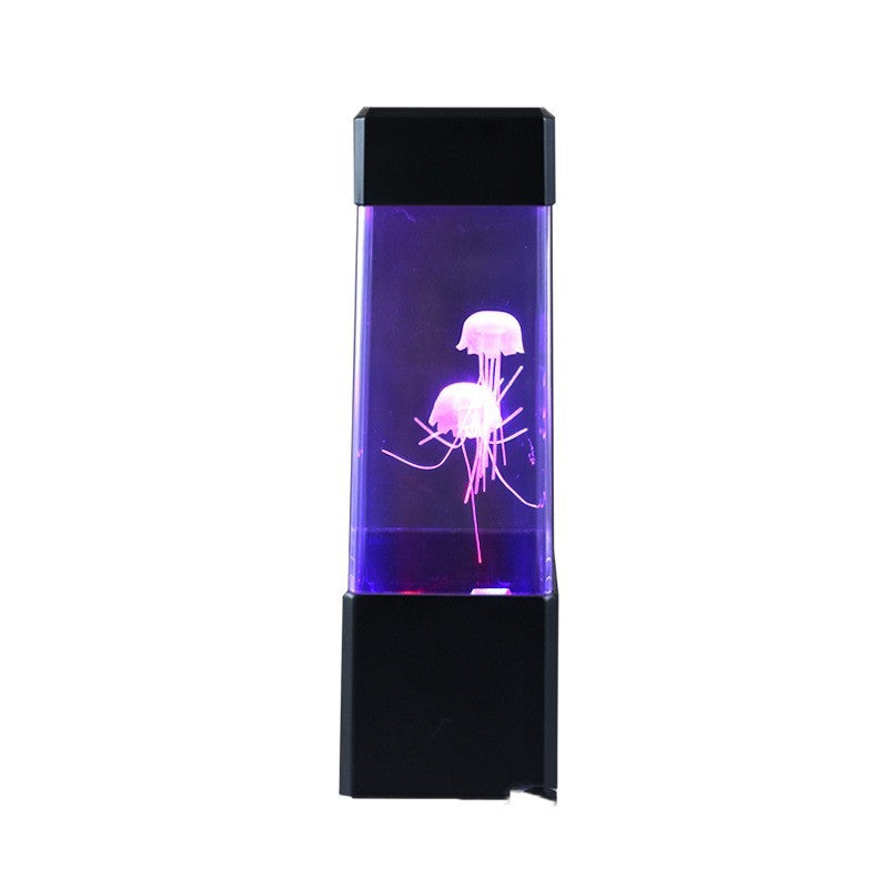 Small Led Desktop Square Simulation Jellyfish Lamp