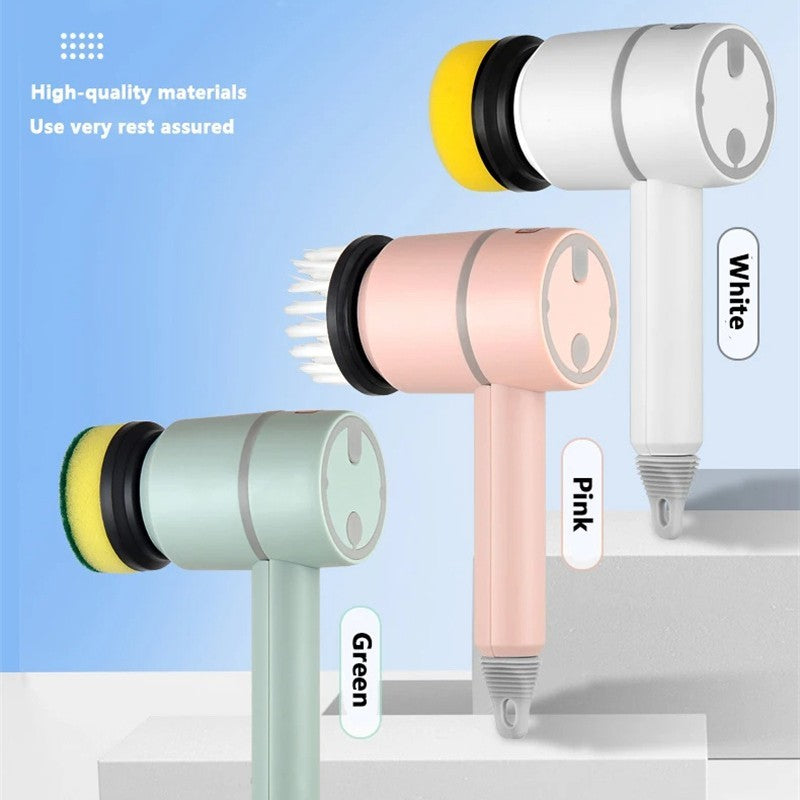 Electric Cleaning Brush Dishwashing Automatic Wireless USB Rechargeable