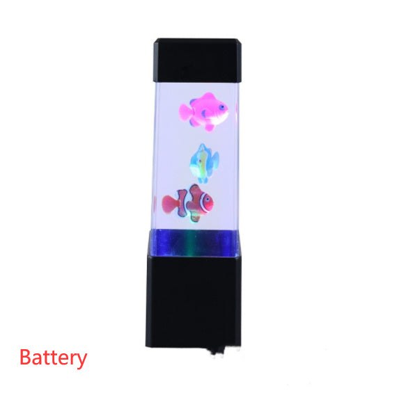 Small Led Desktop Square Simulation Jellyfish Lamp