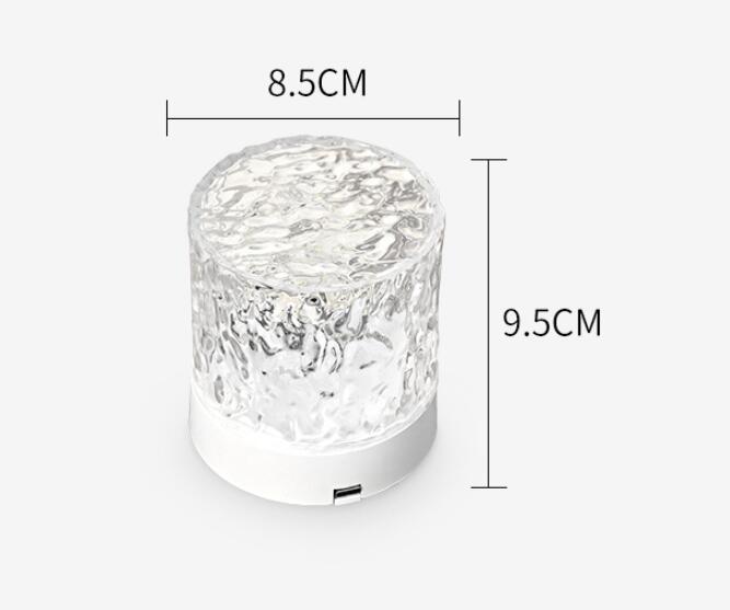 Crystal Lamp Water Ripple Projector Night Light Decoration