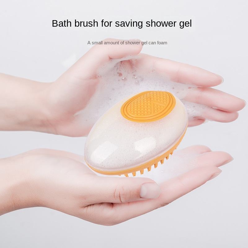 Dog Cat Bath Brush 2-in-1 Pet SPA Massage Comb Soft Silicone