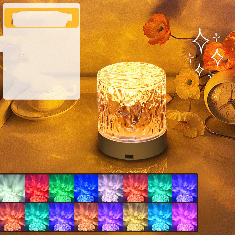 Crystal Lamp Water Ripple Projector Night Light Decoration