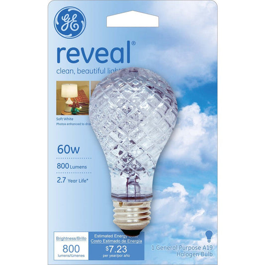 GE 60 Watt Reveal Crystal A19