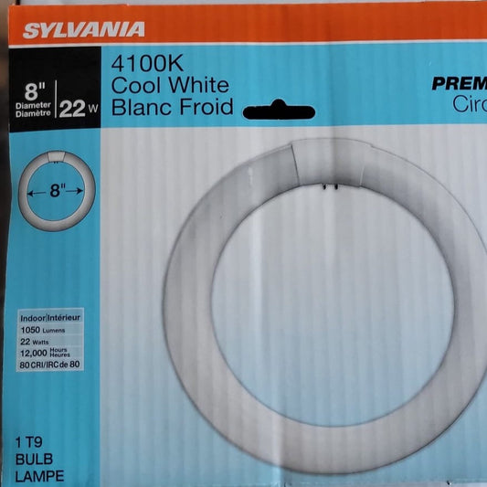 8" Sylvania 4100K Cool White Blanc Froid ( 1 bulb )
