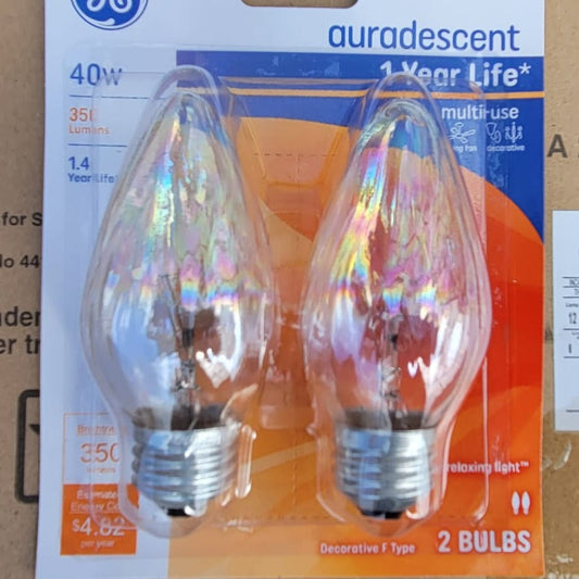 40W Auradescent Light Bulbs - Multi-Use Relaxing Light for Your Space ( case of 12)
