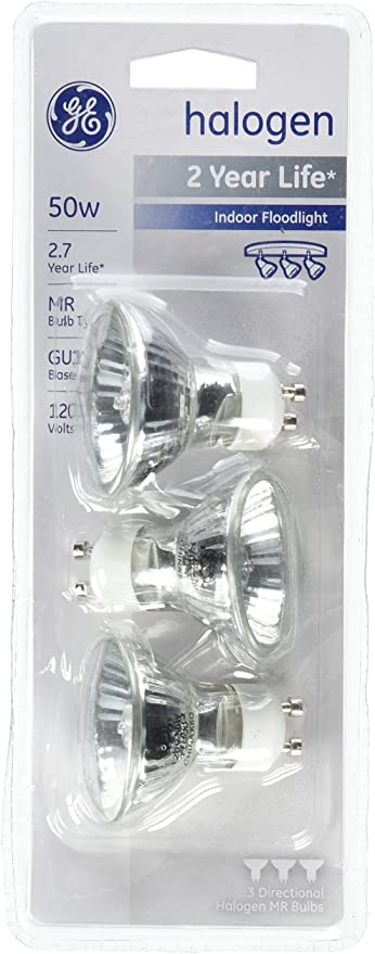 GE Lighting 81662 0 GE3PK50W QTZ Halo Light, 3 Count (Pack of 1)