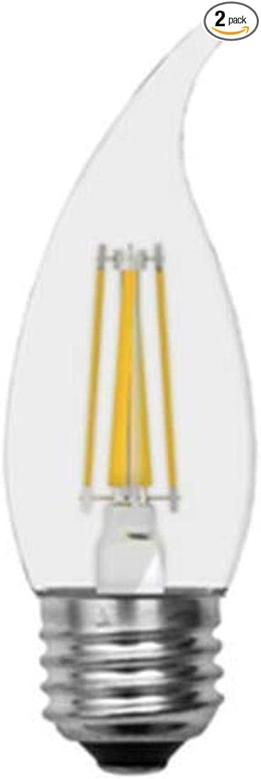 Current, powered by GE 23270 Clear Finish Dimmable Decorative Soft White LED 5 (60-watt Replacement) ( 2 pack )