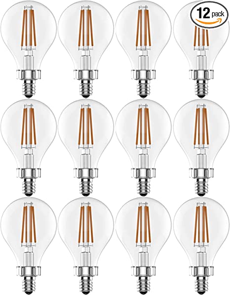 GE LED Light Bulbs, 60 Watt Eqv, Soft White, A15 Ceiling Fan Bulbs, Small Base (12 Pack)